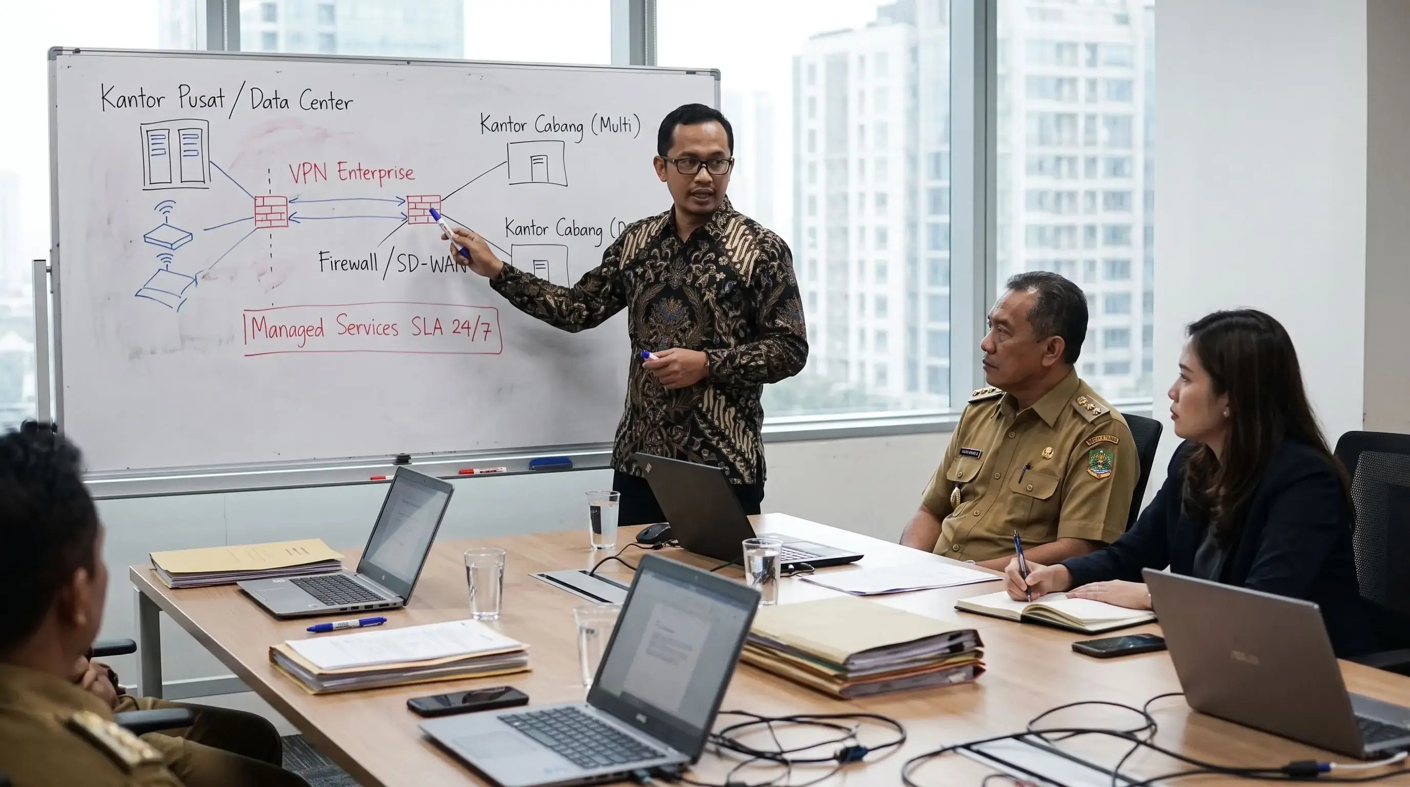 Bandwidth Besar Tapi Koneksi Antar-Cabang Lambat? Bedah Arsitektur Enterprise Networking & Solusi IT Managed Services